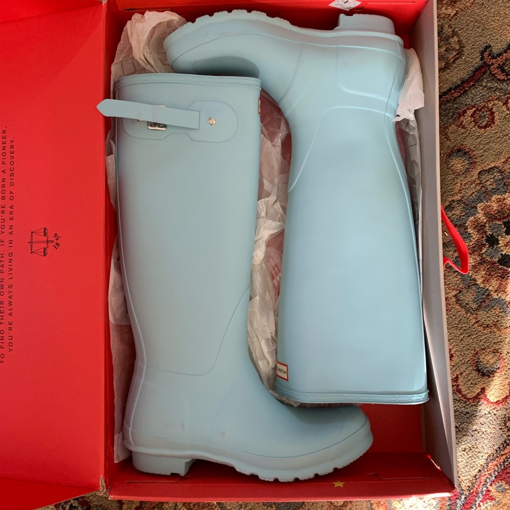 Light Blue Hunter Boots